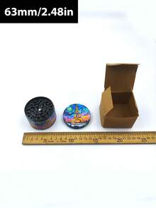 BROS 1 pieza, Molinillo de patrón creativo, Molinillo de metal de 4 capas, Herramienta de molienda mini, Dispositivo de molienda manual, Accesorios para el hogar, Molinillo multifuncional duradero, Regalo del Día de San Valentín, Regalo de Año Nuevo - Multicolor - Ver 14