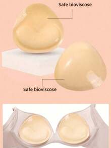 زوج من وسادات الصدر اللاصقة ذات الوجهين المعزولة القابلة لإعادة الاستخدام والمقاومة للماء للسباحة، وسادات الصدر الشفافة للحمالات الصدرية و البكيني المسمكة