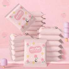 [10片/包]1/2/5/30包便携式湿巾，适用于日常家居清洁[无香型，请参考图案]