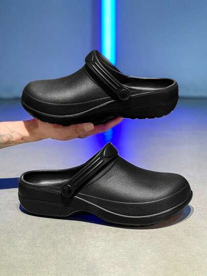 Rubber Non-Slip Kitchen Chef Shoes, Hotel Restaurant Hospital Comfortable Slip-On Work Clogs