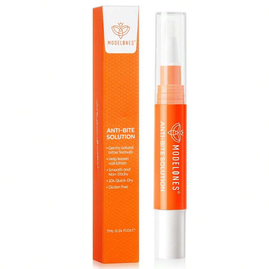 Modelones Stop Nail Biting Pen, Nail Biting Prevention, Thumb Sucking Deterrent, Natural Nail Care Pen To Help Stop Nail Biting Habit, Safe Solution For Biters - Trong sáng - Xem 1