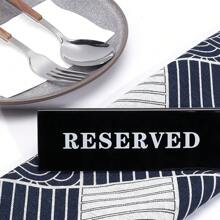 10 Pcs Black Reserved Table Signs 5.9x1.8 Inch Acrylic Reserved Table Signs Reserved Table Tent Sign Guest Reservation Table Seat Sign For Restaurant Wedding Seat Reservation