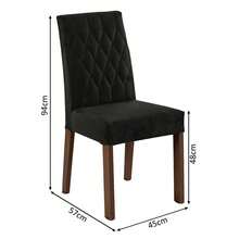 Juego De Comedor Con Mesa Y 8 Sillas Madesa Oxford Color Marron/oxford Diseño De La Tela De Las Sillas Rayado - Marrón y negro - Ver 4