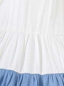 Young Girls' Gradient Sleeveless Dress, Summer - White - View 5