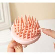 1pc Adorable Mini Hat-Shaped Silicone Shampoo Brush With Soft Massage Nodes - Skin-Friendly Hair Washing Comb Suitable For All Hair Types - Multicolor - View 8