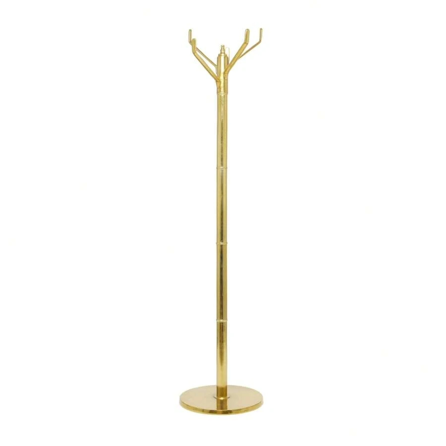 15" X 69" Gold Aluminum Metal Coat Rack, 1-Piece