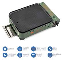 Outdoor Butane Griddle   With 15 X12 Cast Aluminum Griddle Compact - Light Weight And Easy To Use. - As pic as pic - View 4