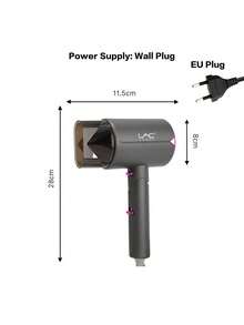 1 Pc European Plug Powered LAC Fashion New Foldable Rapid Drying Hair Dryer For Home/Salon Use, High Speed - EU C Type Plug(220-240V) - View 9