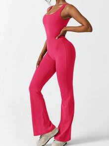 Yefecy 女式连体运动连体裤露背收腹短袖连体裤 Lizvette V 背紧身瑜伽连体衣塑身连体裤