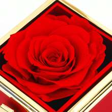 Red Exquisite Rotatable Gift Box, Paired With Women's Exquisite Earrings And Elegant Accessories, Suitable For Giving To Girlfriends, Mothers, Christmas, Valentine's Day, Mother's Day, Birthdays, Party Gifts, Giving Her The Best Gift