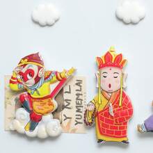 Imanes de nevera con personajes de la Peregrinación al Oeste, incluyendo Sun Wukong, Xuanzang, Zhu Bajie, Sha Wujing, decoración del hogar estilo chino, regalo festivo