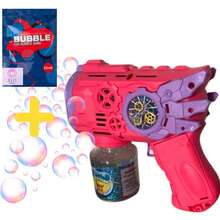 Automatic Bubble Blower Machine, Colorful, Kids Toy, Blue Red, 50ML - Bubblegum Pink+Refill - View 2