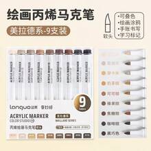 9 Colors/Set Acrylic Paint Soft Tip Markers, Vibrant Markers, Suitable For Rocks, Ceramics, Wood, Canvas, Plastic, Glass, Stone, Calligraphy, Painting, DIY Art Supplies, Can Be Used For Creative Projects Back To School