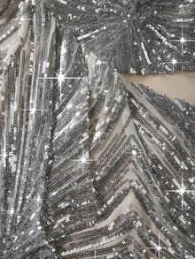 Astony One Spring And Summer New Women's Formal Dress, Elegant Temperament, Mature And Sexy, Sequined Neck Hanging Design