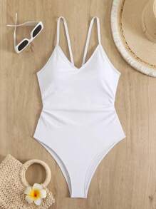 Maillots de bain une pièce pour femmes, Maillots de bain monokini à coupe haute pour femmes 2025, Maillots de bain de plage