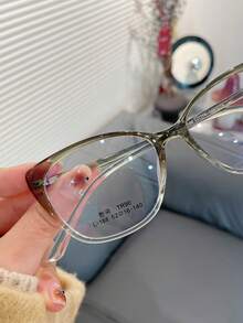 新款猫眼眼镜，韩国时尚ins TR超轻光学眼镜框零度数无度数眼镜女 - 同款多色 - 查看 6