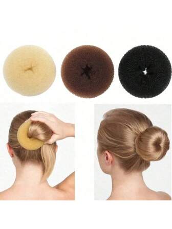 Vrouwen Haar Maker Donut Magic Foam Sponge Grote Ring Haarstyling Tools Hoofdtooi Kapsel Haaraccessoires, Haar Donut Haar Bun Maker, Ballet Buns Maker, Elastische Haarroller DIY Snap Ring Shaper Donut Haar Bun Maker Foam Haar Hoofdband, Paardenstaarthouders Haar Bun Accessoires Haarstyling Tools Voor Vrouwen Meisjes, Donut Bun Maker Haar, Eenvoudige Haar Bun Maker, Haarelastiekjes, Haarelastiekjes, Haarkoord