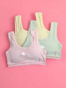Top peadolescente Con detalle de Moño a centro t corazonxitos con relieve - Multicolor - Ver 2