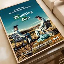 1 pieza Póster clásico de la serie de televisión Breaking Bad sobre el crimen, para decoración de pared en cafetería o bar, sin marco - Multicolor - Ver 50