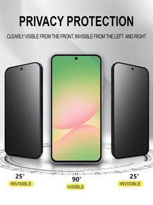 ZYONS [2 件] 磨砂 AG 隐私屏幕保护膜，适用于三星，适用于三星 Galaxy 系列，三星保护膜，防眩光防偷窥防偷窥游戏伴侣，易于安装防摔全覆盖三星屏幕保护膜，精致触感防指纹光滑油，适合生日、家人、朋友的礼物，钢化玻璃，防窥，手机屏幕保护膜，手机配件防水防震防摔防摔防刮