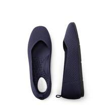 DREAM PAIRS Machine Washable Arch Support Flats Comfortable EVA Outsole Flats Bussiness Causal Shoes - Màu xanh hải quân - Xem 2