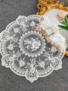 2pcs/4pcs/6pcs Vintage Lace Placemats, Handmade Embroidered Doilies, Suitable For Dining Table, Kitchen, Holidays, Weddings