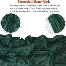 2/4/6/8/10pcs Cheesecloth Table Runner, Gauze Cheese Cloth Table Scarf, Suitable For Bridal Shower, Baby Shower Decoration, Boho Country Style Wedding, Party, Birthday Summer Gifts Beach Back To School School Supplies Room Decor