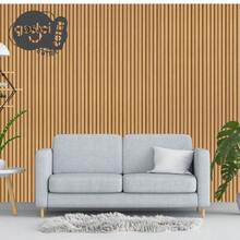 PREMIUM Textured Light Slatted Wallpaper Roll 5 Meters Self-Adhesive 3D Living Room Bedroom - Gỗ - Xem 2