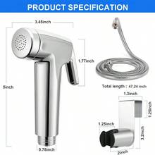 Bidet Sprayer For Toilet, Handheld Sprayer Bidet, Handheld Sprayer Kit, High Pressure Bathroom Hand Sprayer Kit For Toilet Washing, Cloth Diaper Sprayer Set Bathroom Accessories Bathroom Tools