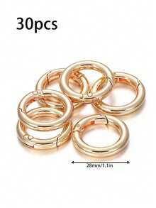30/10/5 chiếc móc khóa lò xo kim loại có thể mở được, vòng móc khóa tròn, móc khóa, khóa túi, đầu nối xích để làm đồ trang sức, phụ kiện tự làm, vật dụng cho doanh nghiệp nhỏ - Nhiều màu - Xem 23