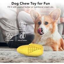 Juguete indestructible para perros que muerden agresivamente, juguetes de masticar duros y chillones con sabor a tocino, juguete para limpiar los dientes del perro para razas medianas y grandes, mantiene al perro ocupado (Amarillo)