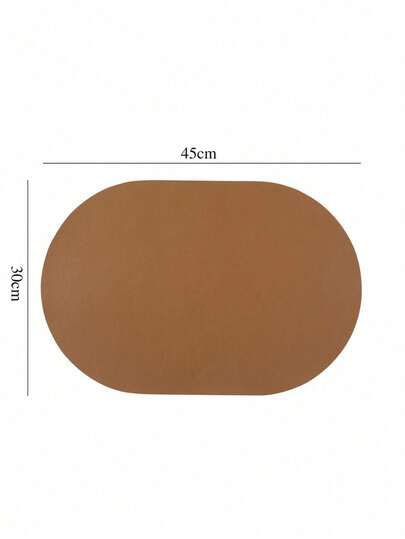1/2/4/6pcs Non-Slip Heat-Resistant Placemats, Waterproof Kitchen & Dining Table Mats, Faux Leather Coasters, Home Decor, Medium Thickness