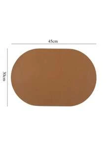 1/2 Peças Jogo Americano de Mesa Antiderrapante e Resistente ao Calor, Impermeável, Placemat de Cozinha e Jantar, Porta-copos de Couro Sintético, Suprimentos para Casa