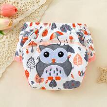 4 pièces de couches d'entraînement imperméables avec protection anti-fuite, lavables, douces, respirantes et absorbantes. Sous-vêtements pour bébés/tout-petits filles avec motif brodé, excellent cadeau pour les enfants