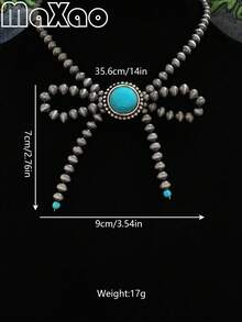 Women's Retro Style Pearl Necklace With Bow Design, Suitable For Daily Wear - Bow Beaded Necklace - View 6