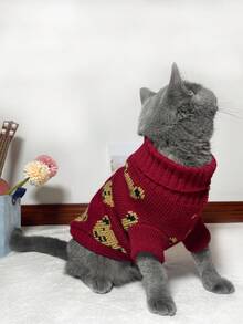 1件可爱小熊宠物毛衣，简单实用，多功能