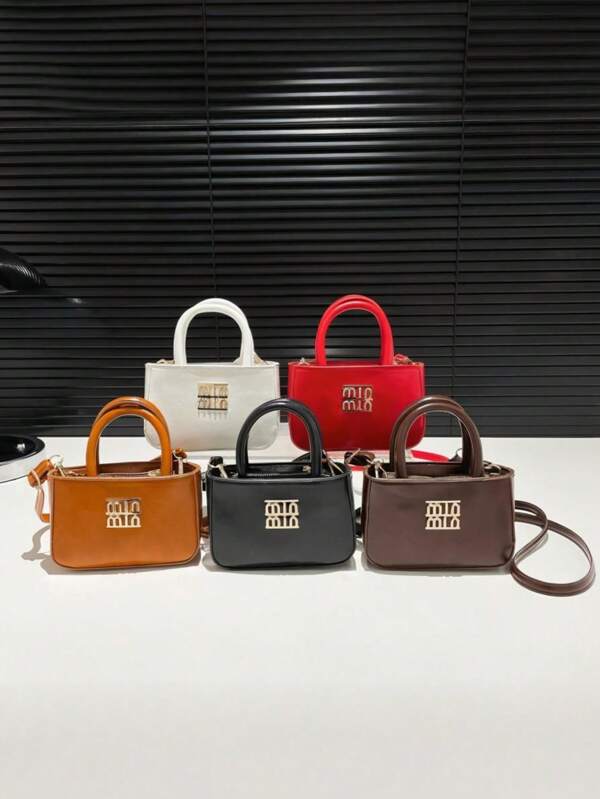 1 Peça Bolsa Transversal de Moda Simples e de Couro Sintético para Menina e Mãe, Estilo Coreano Versátil, Design de Nicho com Alças de Ombro Confortáveis, Versátil e Adequado para Compras e Viagens Diárias de Meninas
