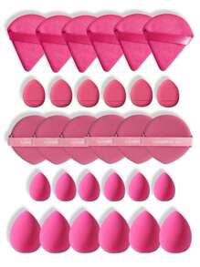 30pcs Makeup Powder Puff Set, Wet And Dry Foundation Makeup Tools, Women's Beauty Tools, Foundation Blending Beauty Sponge, Multi-Function Makeup Sponge Set