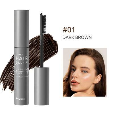 RoyueS 1 件装天然染发根补色棒，防水、持久，可遮盖灰发、深棕色和黑色