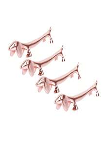 不锈钢狗狗/小鹿筷架，可爱日式筷子、勺子、叉子架，腊肠犬餐具架，家居装饰，餐桌装饰