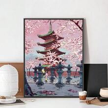 1 Stück Ukiyo-E Kawase Hasui Kunstwerke Poster Clubbar Vintage Poster Wandkunst Malerei Schlafzimmer Studierzimmer ohne Rahmen - Verschiedenfarbig - Übersicht 56