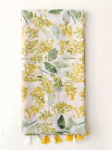 1-Piece Set Of New Sunscreen Scarf, Seasonal Popular Printed Scarf, Fashionable Beach Scarf, Luxurious Air-Conditioned Shawl For Women, 180cm * 85cm Headscarf Suitable For Travel And Daily Use, And A Headscarf - Multicolor - View 2