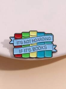 Creative Book-Shaped Metal Pin, Versatile Coffee Book Geometric Brooch - Multicolor - View 2