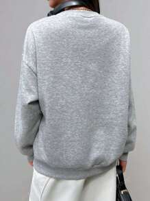 Sudadera de hombros caídos para mujer, estampado de artista mexicana, cuello redondo, holgada, para primavera y otoño, Super David Clothes