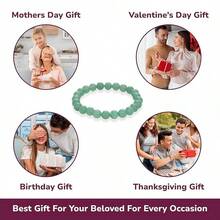 Vibe Green Jade Bracelet - Healing Wealth Bracelet - Jade Beaded Bracelet Women Men - Bring Good Luck Prosperity And Emotional Balance - Adjustable Size - 東陵石 - 查看 6