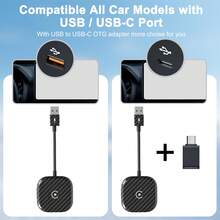 Wireless CarPlay Adapter,Wireless Carplay USB Dongle Converter Wired Carplay To Wireless, Support Online Update Plug And Play,Fit For Cars Built-In Wired CarPlay - Nhiều màu - Xem 5