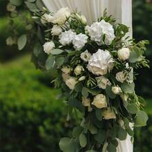 8 件白色绣球花人造花，带茎仿绣球花人造花头，适用于婚礼新娘订婚装饰、单身派对生日周年派对用品、美学房间装饰、家居装饰