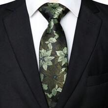 Set 1/2/3/4/5 bucăți pentru bărbați, cravată cu imprimeu floral, cravată din satin de mătase, clemă de cravată argintie, pătrat de buzunar, butoni și broșă set cadou, potrivit pentru ziua tatălui, aniversarea, ziua de naștere și alte ocazii. Modelul floral clasic se potrivește perfect cu smokingul, făcându-vă distinct în orice ocazie. Excelent pentru afaceri, bal, nuntă, banchet, ceremonie, întâlnire formală, petrecere ocazională și momente importante