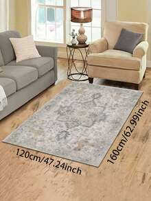 复古欧洲波西米亚东方水晶天鹅绒地毯，全面覆盖升级面料和材料，精致清晰的装饰地毯，适用于卧室、客厅、更衣室、育儿室和多功能室，易于清洁的家用装饰地毯，异国情调的复古风格