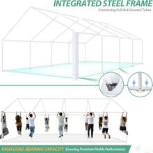 tooluck 20x30 Party Tent Heavy Duty, Galvanized Wedding Tent, Event Shelter Tent For Parties, Large Outdoor Gazebo With Removable Sidewall & Built-In Sandbag, Carpas Para Fiestas, Waterproof, White